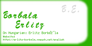 borbala erlitz business card